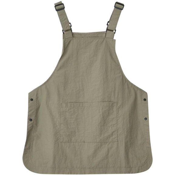 Jiibva Large Pocket Waterproof Apron, Japanese Style Kitchen Cooking Apron with Adjustable Shoulder Straps Workwear Apron for Outdoor Barber, Coffee Shop, Catering