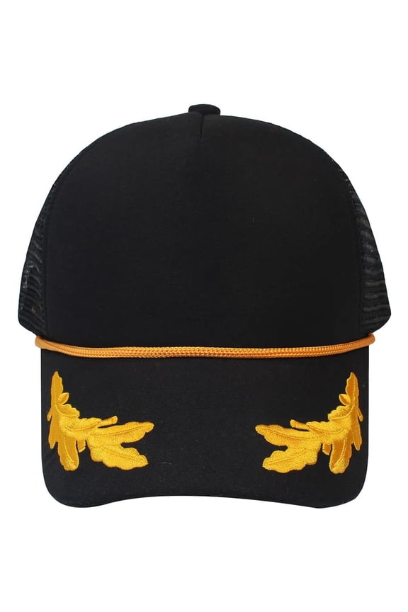 Leaves Trucker Cap, Classic Trucker Hat, Baseball Trucker Cap with 5-Panel and Mesh Back, Adjustable Baseball Hat, Headwear, Unisex