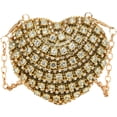 thumbnail image 1 of Jiibva Luxury Rhinestone Evening Party Bag Heart Shaped Diamond Embellished Purse Sparkling Single Shoulder Banquet Chain Bag Mini Wallet for Dinner and Wedding, 1 of 7