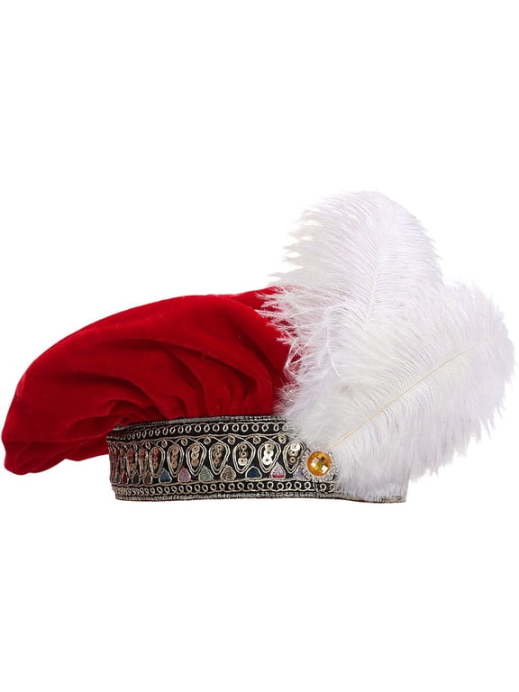 Medieval Hat With Feather for Men Women, Medieval Tudor Flat Cap Authentic Flat Cap For Festival Celebration