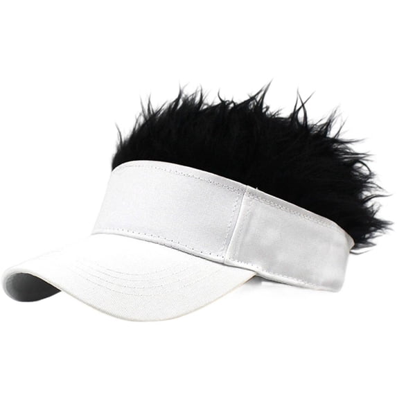 Jiibva Men Adjustable Wig Baseball Hat with Spiked Fake Hair Men Women Casual Concise Sunshade Adjustable Sun Visor Baseball Cap