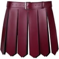 thumbnail image 1 of Jiibva Men's Gladiator Costume PU Leather Gladiator Kilt Skirt Punk Style Skirt Belt, 1 of 7
