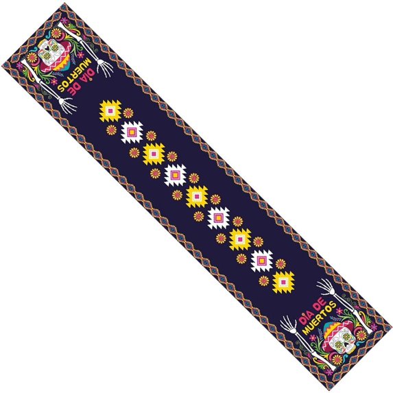 Jiibva Sugar Skull Mexican Dia De Los Muertos Table Runner 1Pc