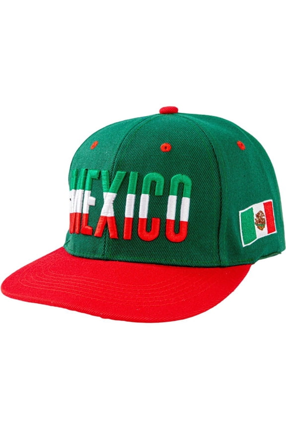 Mexican Embroidered Baseball Cap Unisex Mexican Flag Hip Hop Hat Mexican Outdoor Recreational Sports Cap
