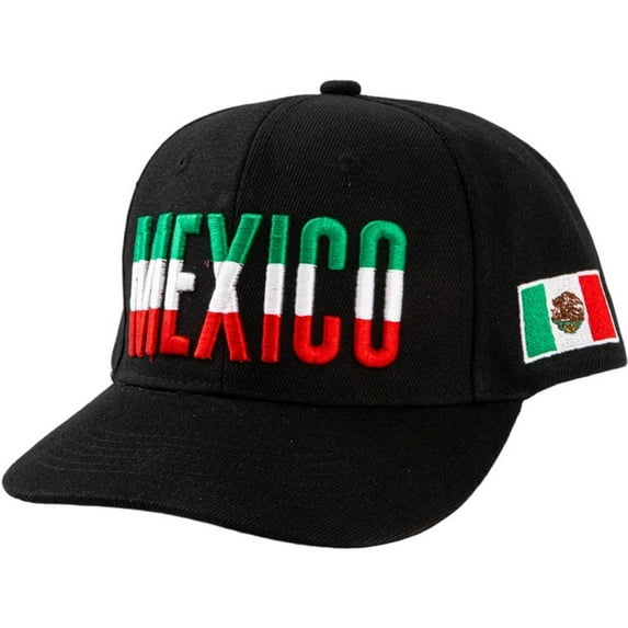 Jiibva Mexican Embroidered Baseball Cap Unisex Mexican Flag Hip Hop Hat Mexican Outdoor Recreational Sports Cap