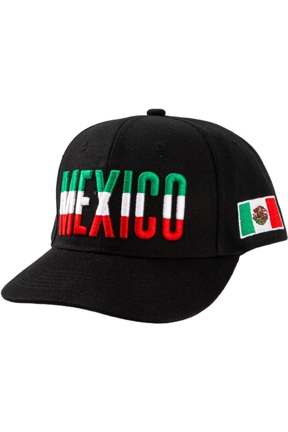 Mexican Embroidered Baseball Cap Unisex Mexican Flag Hip Hop Hat Mexican Outdoor Recreational Sports Cap