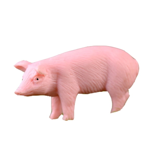 Jiibva Miniature Pig Figurine, Hand-Painted Resin Animal Statue for Shelf, Desk, and Home Decor