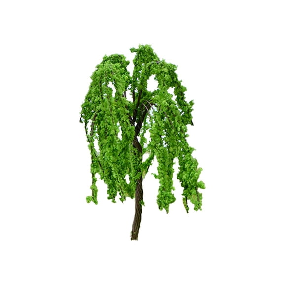 Jiibva Miniature Garden Tree Plant Ornament Willow Tree Mini Model Pots Decor Moss Micro Landscape DIY Craft Garden Ornament