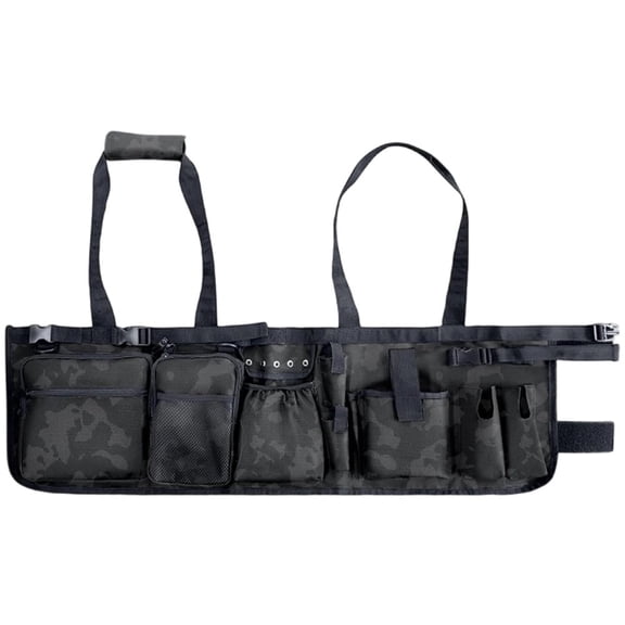 Jiibva Multi-Pocket Polyester Fishing Bucket Organizer Tackle Bag, Water-Resistant, 87x28cm