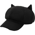 thumbnail image 1 of Jiibva New Beret Women Cute Cat Ear Octagonal Hats Women Newsboy Cap Beret Women Vintage Painter Winter Hats for Women Octagonal Caps, 1 of 7