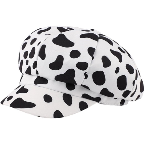 Jiibva Newsboy Caps Women Leopard Zebra Print Beret Hat French Style Beanie Caps Retro Hip Hop Casual Painter Cap Warm Painter Hat for Autumn Winter Spring