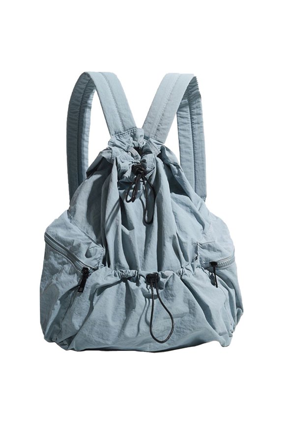 Nylon Backpack Large Capacity Drawstring Bundle Pack Bag Sport Tote Bag Shoulder Bag for Swimming Cycling Traveling