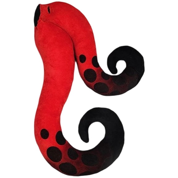 Jiibva Octopus Tentacles Costume Waist Prop Plush Sea Creature Tail Red 70cm