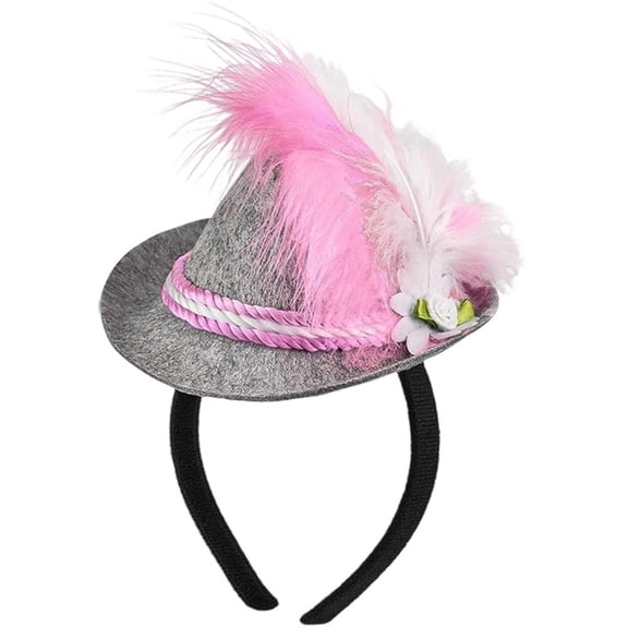 Jiibva Oktoberfest Feather Headband Festival Costume Headband Novelty Headdress for Carnival Christmas Daily Decoration