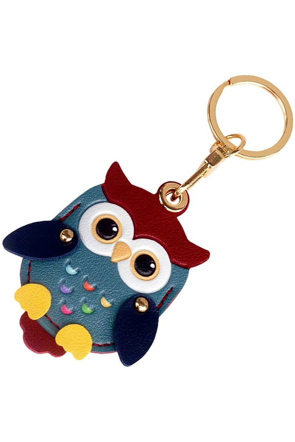 PU Leather Access Card Protective Sleeve Cute Owl Shape Keychain Access Card Cover Access Card Leather Case For Tracker