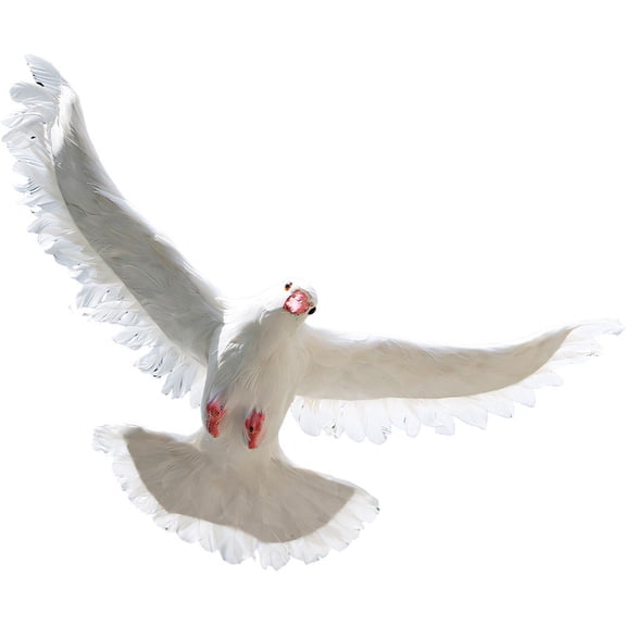 Jiibva Pigeon Statue Animal Figurine Artwork Craft Realistic Dove Sculpture Garden Statues For Party Landscape Hallway Yard Balcony