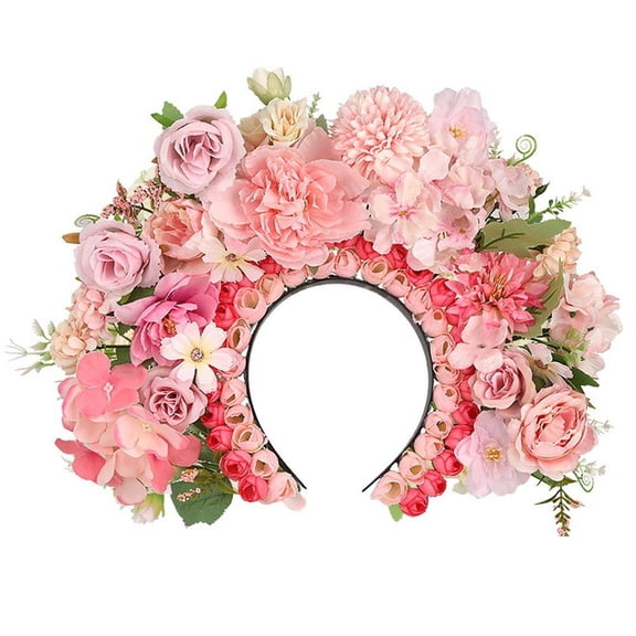 Jiibva Pink DIY Flower Crown Making Craft Kit Floral Wreath Hair Accessory Set 38x32x5cm 5 Pack