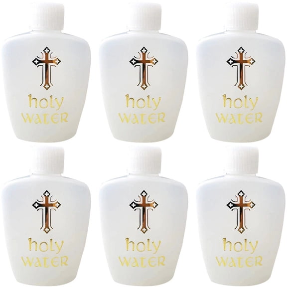 Jiibva Plastic Holy Water Bottles Church Holy Water Bottles Easter Cross Holy Water Bottle Refillable Water Bottle for Baptism And Exorcism