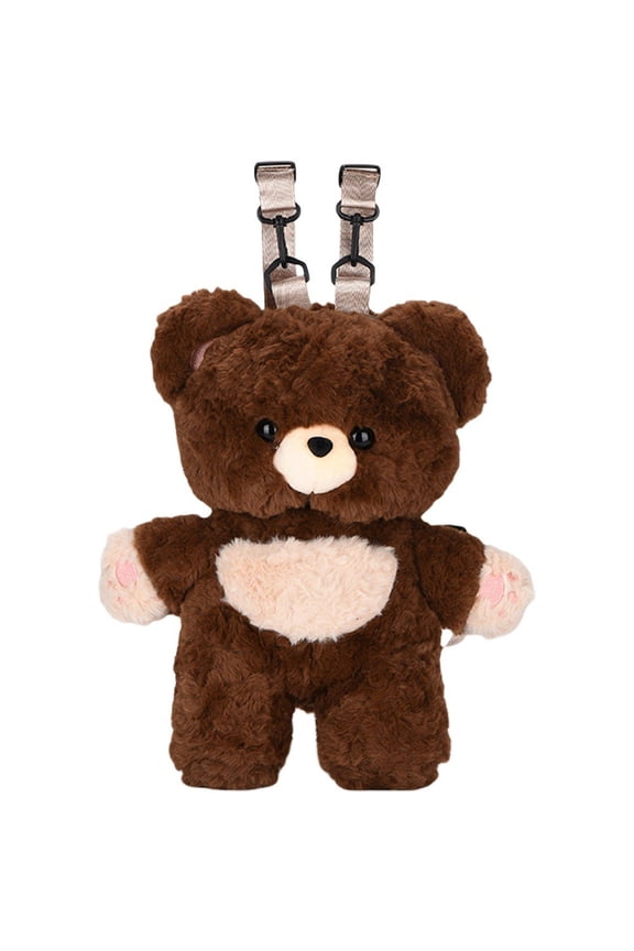 Plush Bear Backpack Teddy Bear Doll Bag Multifunctional Plush Backpack Cartoon Animal Backpack Purse Gifts