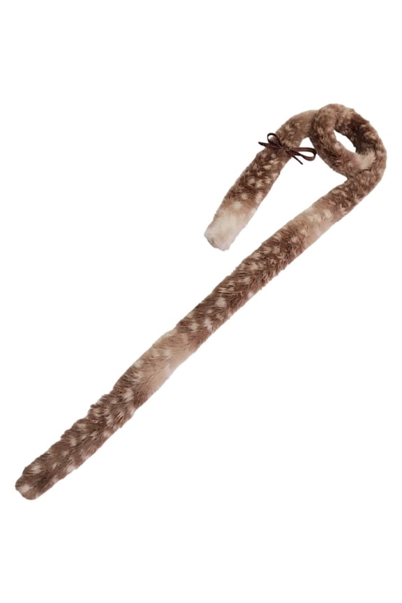 Plush Scarf Unisex Winter Elk Pattern Scarf Reindeer Furry Christmas Scarves Fluffy Neck Warmer Long Warm Scarf for Women Men