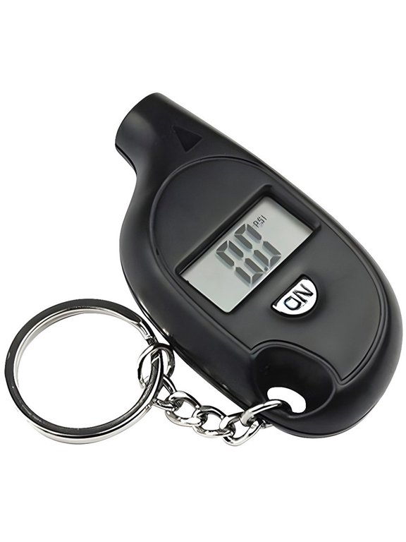 Portable Keychain Style Tire Gauge Digital Lcd Display Mini Diagnostic Tool Keychain High Precision Tire Gauge Keychain for Car