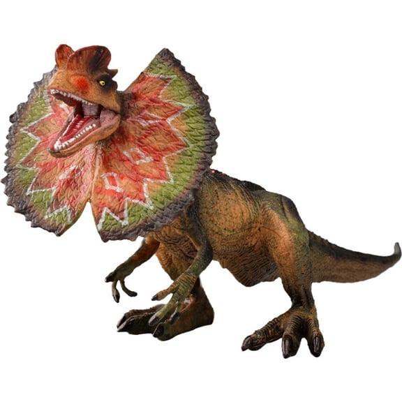 Jiibva Prehistoric Simulation Jurassic Dinosaur Large Size Dilophosaurus Action Figures Animal Decoration Halloween Gift
