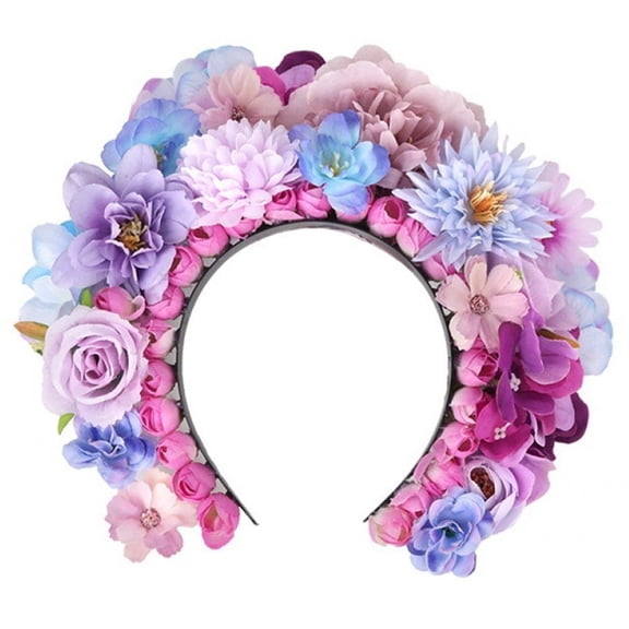 Jiibva Purple DIY Flower Crown Making Craft Kit Floral Wreath Hair Accessory Set 27x23x5cm 5 Pack
