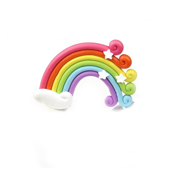 Jiibva Rainbow Cake Topper Wedding Birthday Party Favor Creative Cupcake Dessert Topper Rainbow Design Cake Pick