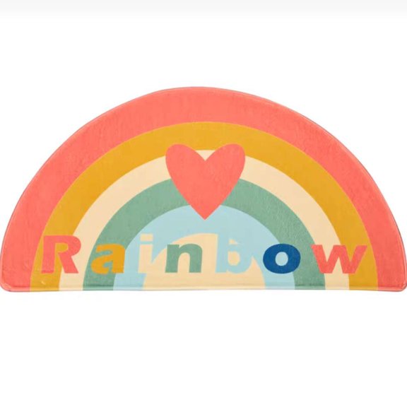 Jiibva Rainbow semicircle mat Mat Area Rugs Throw Rug For Living Room/bedroom/hallway/kitchen Door Washable Floor Mat Non-slip Doormat