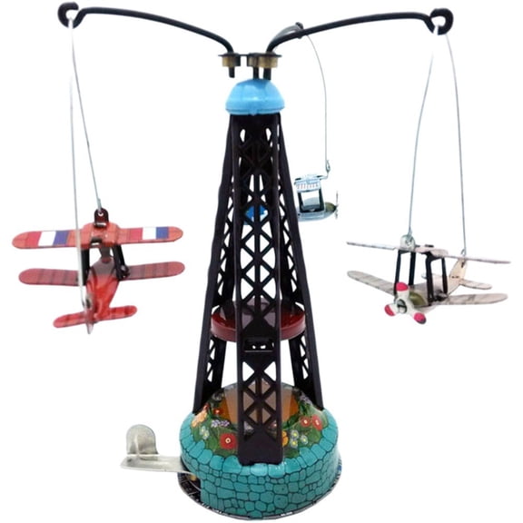 Jiibva Vintage Wind-Up Tin Robot - Mechanical Shelf Display Decoration