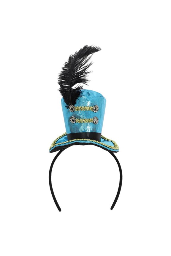 Ringmaster Hat For Ladies - Mini Top Hat Headband Fascinator Showman Headband Hat For Circus Costume Accessories For All Ages