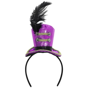Jiibva Ringmaster Hat For Ladies - Mini Top Hat Headband Fascinator Showman Headband Hat For Circus Costume Accessories For All Ages