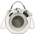 thumbnail image 1 of Jiibva Round Handbag Pu Leather Shoulder Bag for Women, Fashion Crossbody Bag Small Round Tote Bag Casual Purse Handbag, 1 of 7