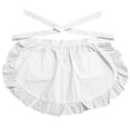 thumbnail image 1 of Jiibva Ruffled Maid Apron White Waitress Apron Adjustable Half Apron Maid Costume Accessory for Restaurant Hotel Coffee Shop, 1 of 7