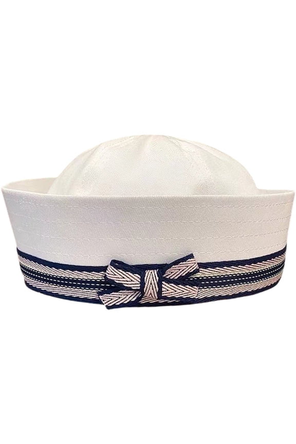 Sailor Hat Navy Yacht Captain Hat with Sweet Bow Sail Hat for Adult Women Simple Style Halloween Party Caps