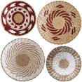 thumbnail image 1 of Jiibva Seagrass Wall Hanging Decor Handmade Natural Wall Art Round Bohemian Basket Wall Art Set For Kitchen Bedroom Living Room, 1 of 7