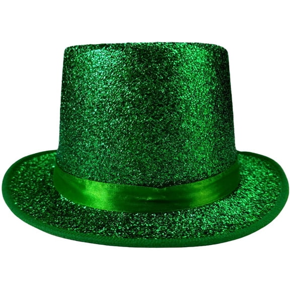 Jiibva Shiny Magicians Hat Party Top Hat Glitter Dance Cap Jazz Costume Accessories for 60s 70s 80s Party Stage Show Carnival