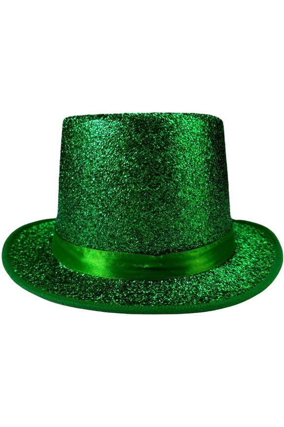 Shiny Magicians Hat Party Top Hat Glitter Dance Cap Jazz Costume Accessories for 60s 70s 80s Party Stage Show Carnival