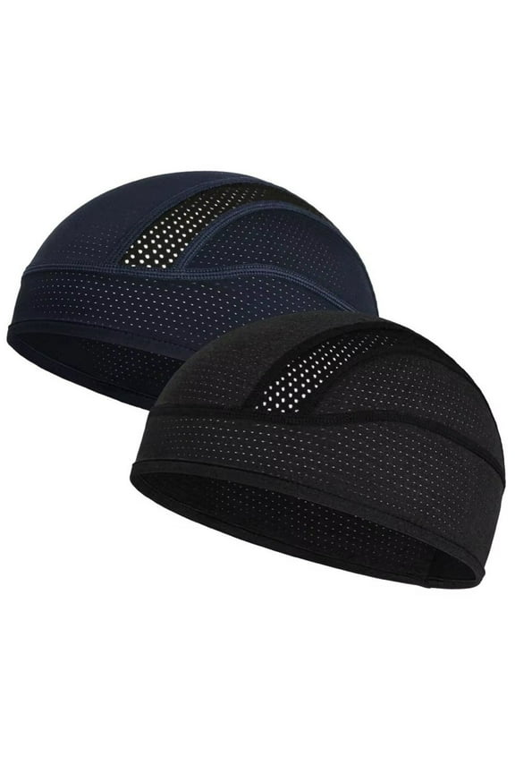 Skull Cap Helmet Liner Beanie, Cooling Mesh Cycling Running Hat for Men Women, Fits Under Helmets