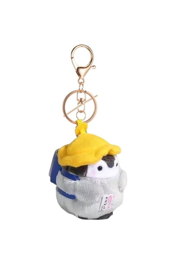 Small Stuffed Animals, Cute Penguin Plush Animal Toy Keychain Fluffy Key Ring, Penguin Key Ring for Backpack Decoration