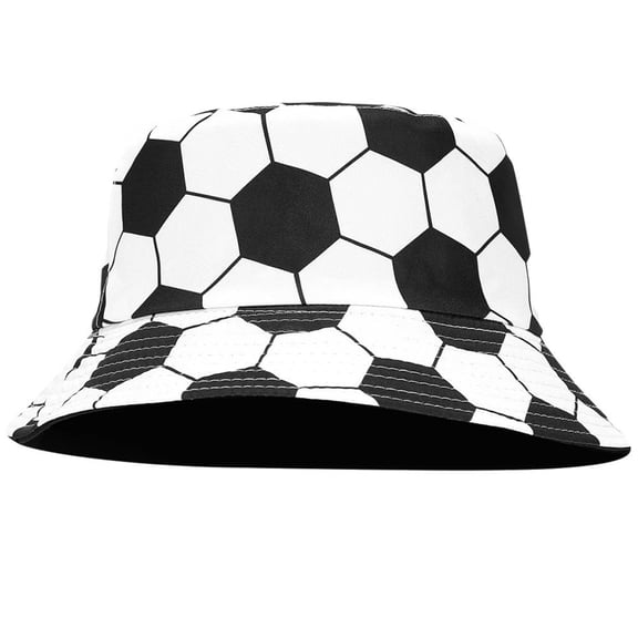Jiibva Soccer Printing Bucket Hat Baseball Pattern Fisherman Hats Foldable Fishmen Cap Summer Sun Hats Beach Hat For Travel, Daily Use