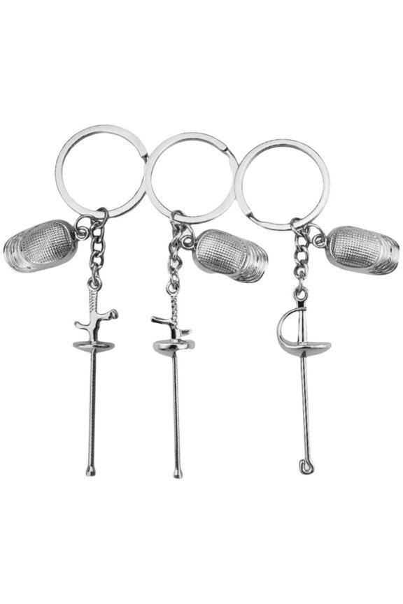 Sport Fencing Hanging Keychain 3pcs Retro Fencing Art Keychain Pendant Fashion Backpack Decoration Sports Souvenir Gift