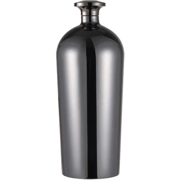 Jiibva Stainless Steel Hip Flask Vase Shaped Leak Proof Drinking Flask Whiskey Bottle Liquor Flask for Wedding Travel Climbing Hiking Backpacking