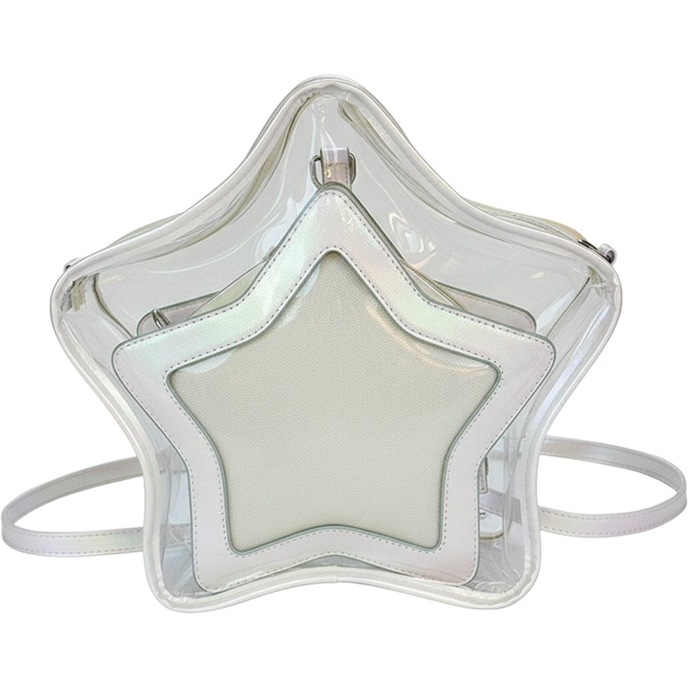 Jiibva Star Ita Bag Stars Ita Purse Pins Display Backpack Cute Aesthetic Y2K Crossbody Bag Ita Display Handbag Daily Use