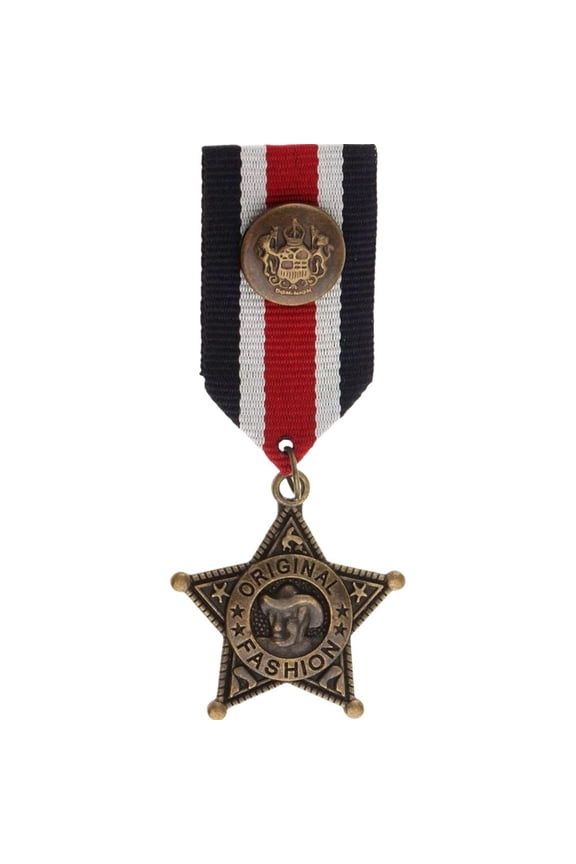 Steampunk Star Pendant Brooch Pin Navy Medal Badge Lapel Pin Costume Accessories for Women Men Jacket Uniform