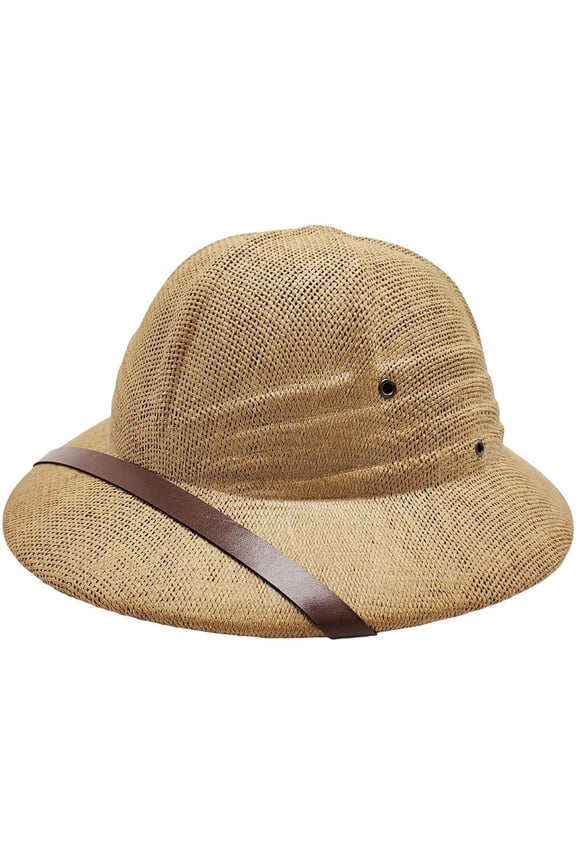Straw Helmet Pith Sun Hat For Men Women Pith Hat Summer Hat Vietnam Hat Jungle Cap