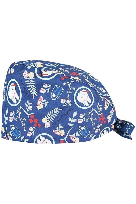 Surgical Cap, Tooth Printed Dentist Surgical Hat, Protection Scrubs Hat Women Men Nurse Dentist Working Cap Pharmacy Hat Beauty Salon Headgear Cap