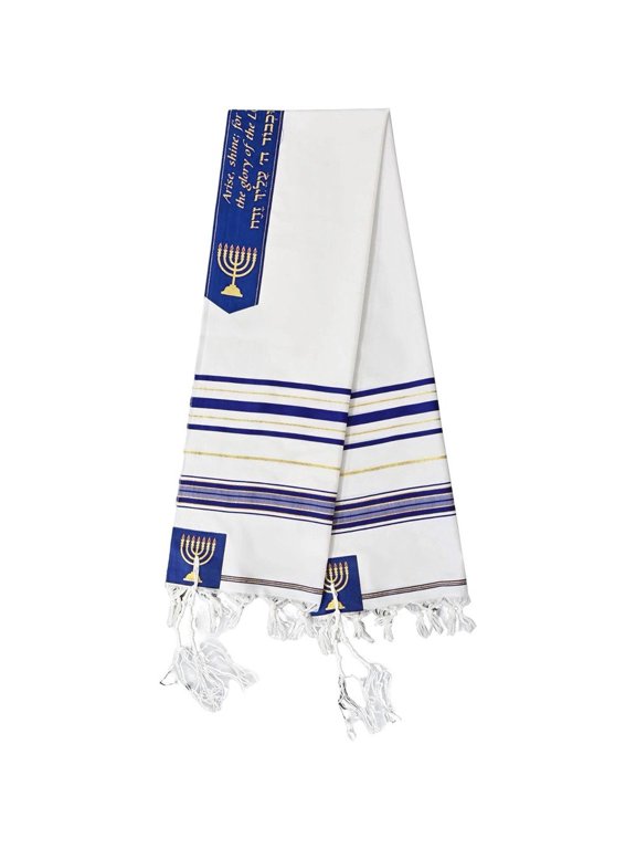 Tallit Prayer Shawl, Traditional Messianic Tallit Prayer Shawl, Jewish Christian Israel Prayer Shawl Scarf for Men Women