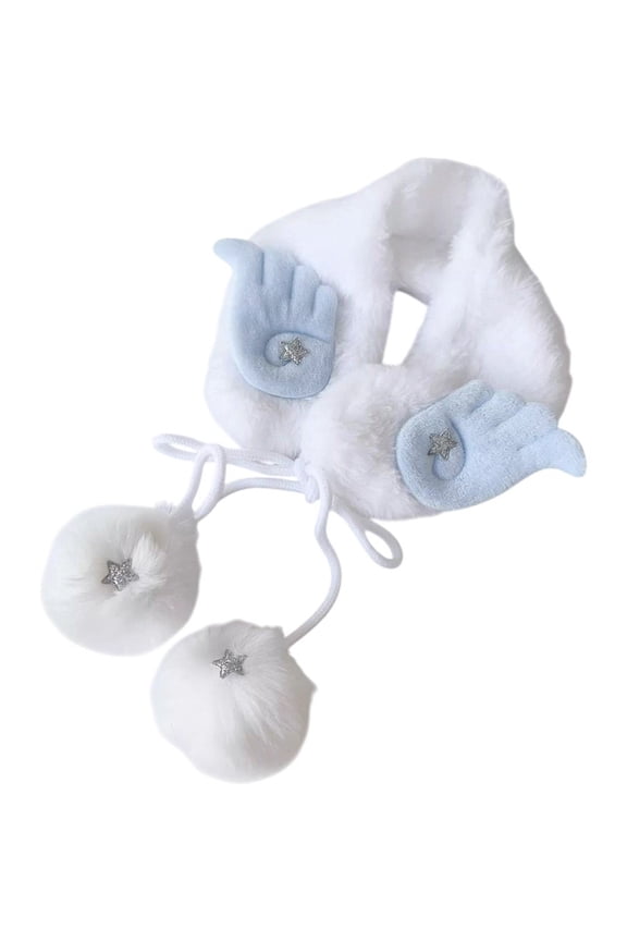 Thick Warm Winter Scarf, Y2k Angel Wings Plush Scarf Soft Lolita Warm Scarf Sweet Cute Neck Warmer Scarves For Women