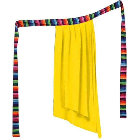 Jiibva Tibetan Dance Apron For Women Dance Performance Costumes Dress Apron Practice Apron Folk Dance Per Rainbow Ribbon Skirt Apron